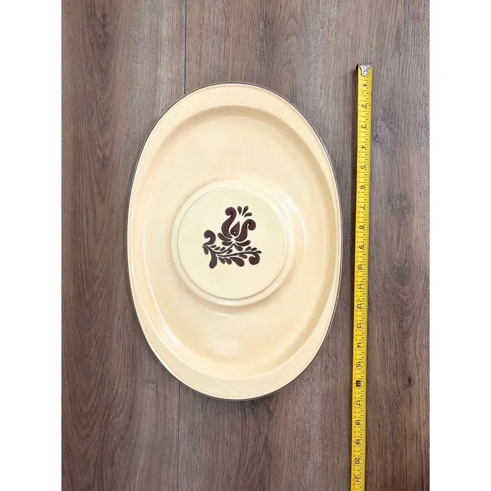 Vintage Pfaltzgraff Village Cheese & Cracker Tray Platter #703 16